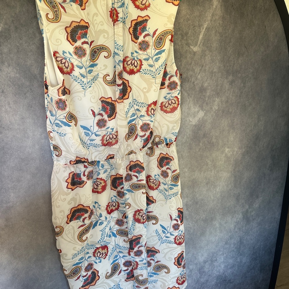 Warehouse Multicolor Patterned Dress With Tassels - image 4